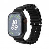 MONTRE CONNECTÉE CADRAN NOIR 2 BRACELETS SILICONE NOIR ET ORANGE INWATCH I BLACK ICONIC