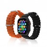 MONTRE CONNECTÉE CADRAN NOIR 2 BRACELETS SILICONE NOIR ET ORANGE INWATCH I BLACK ICONIC